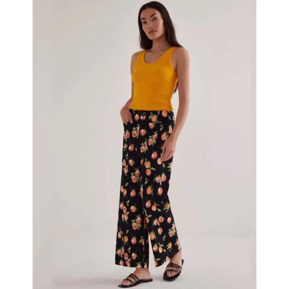 Maeve Anthropologie Womens Peach Colette Cropped Wide-Leg Pant NWT Plus Size 24W